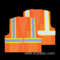 high visibility security orange reflective safety vests